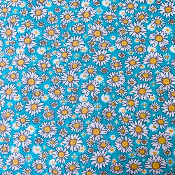 Daisy Extra Wide French Oilcloth in Azure